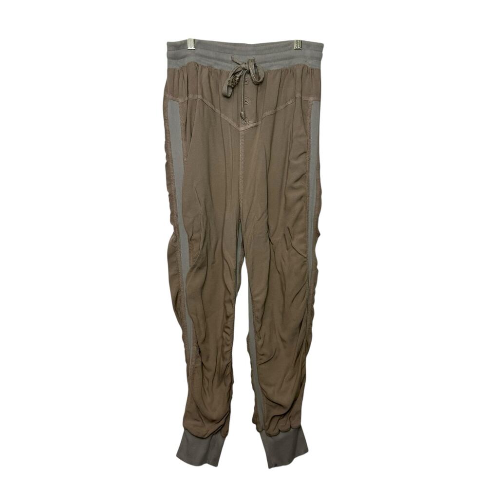 Free People Movement Rematch Shirted Gathered Tapered Jogger Women L Green